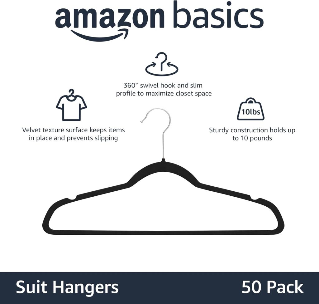 Amazon Basics Slim Velvet Hangers
